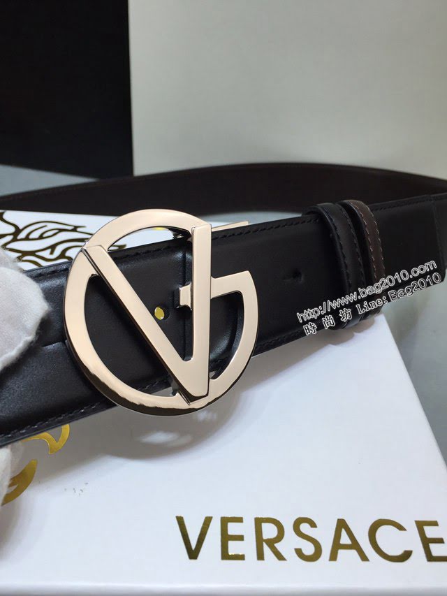 VERSVE男士皮帶 範思哲可逆皮帶 範思哲小牛皮美杜莎V型扣孔腰帶  jjp2210